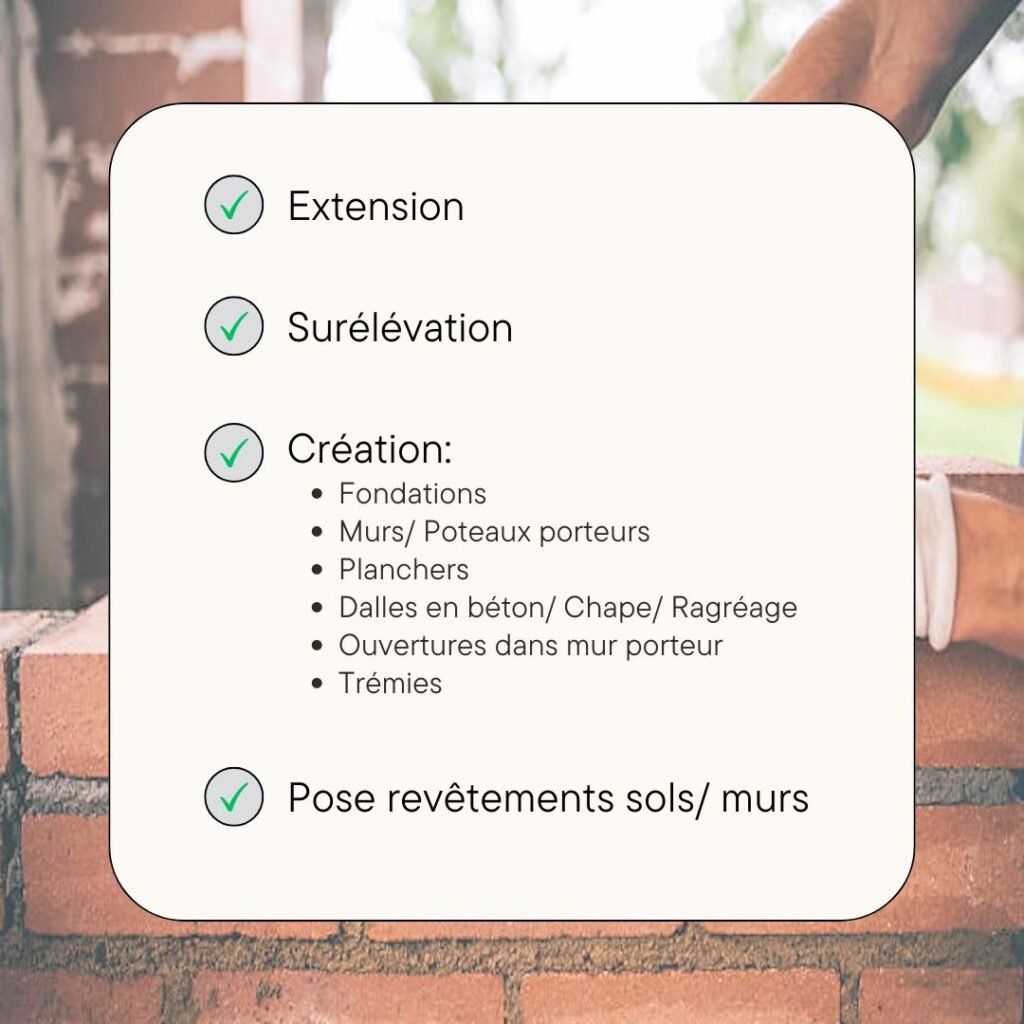 Nos services de maçonnerie